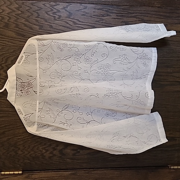 Kiko white floral sheer blouse - Picture 5 of 7